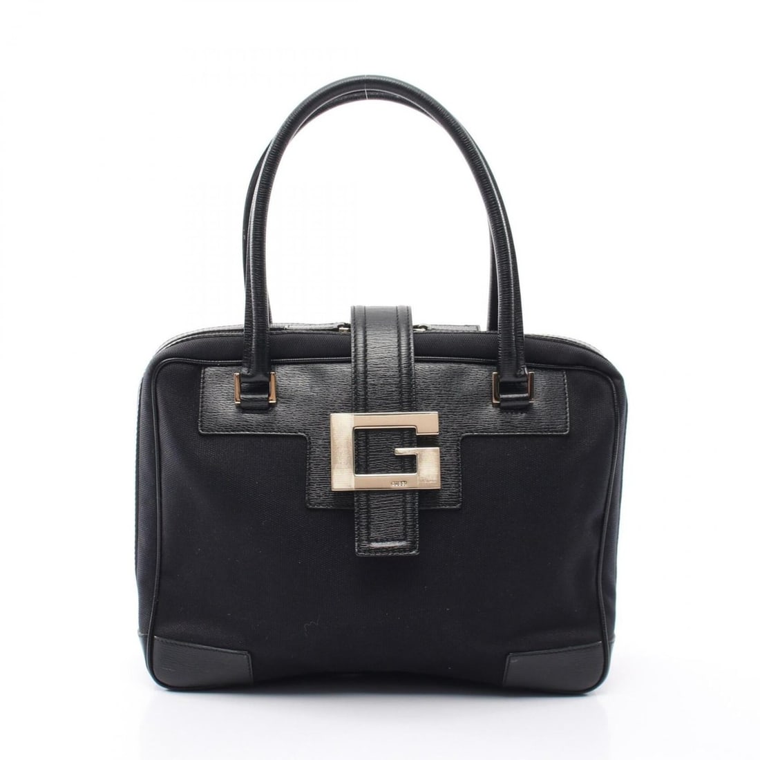 Gucci GUCCI G-logo handbag, canvas and leather, women's, black, 001 5155: --- Catalog ---Category: SizeSize (HxWxD): 18.5cm x 24.5cm x 8cm / 7.28'' x 9.64'' x 3.14''Category: DesignType: HandbagColor: BlackGender: WomenMaterial: Canvas , Leather Category: GeneralMPN: 001 51