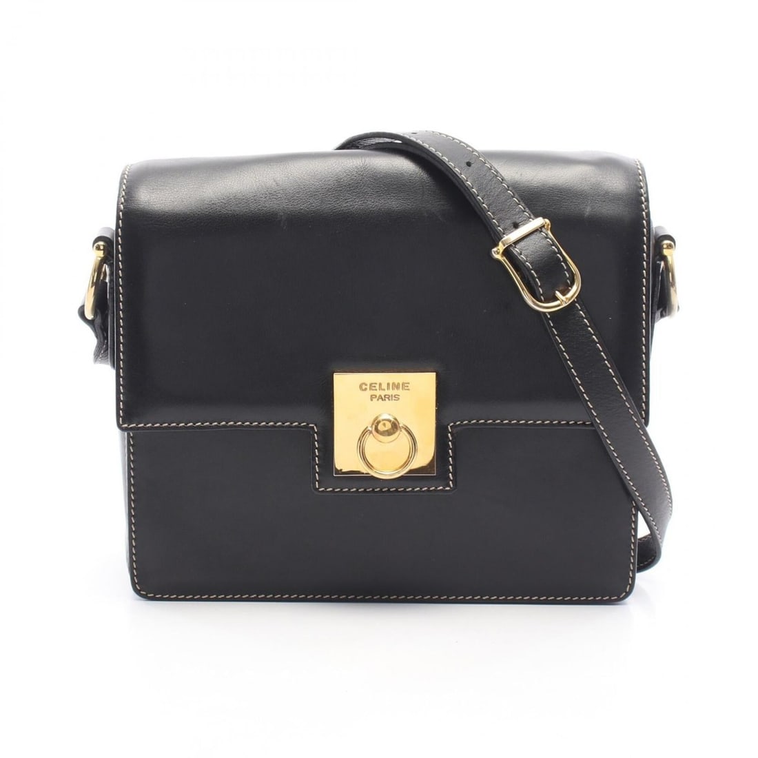 Celine CELINE Shoulder Bag Handbag Leather Women's Black (1 of 18)