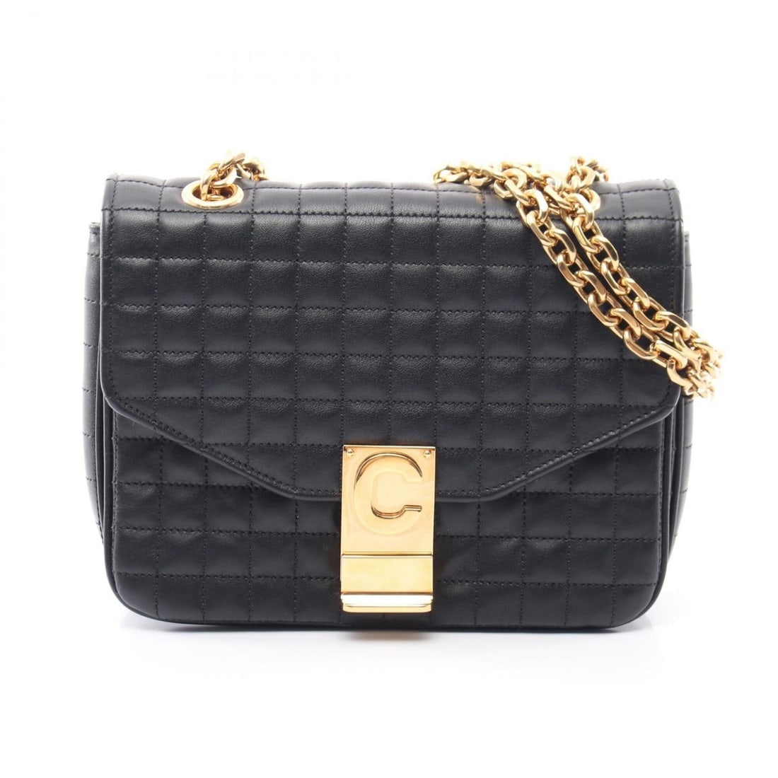Celine C Small Shoulder Bag Handbag Leather Women's Black: --- Catalog ---Category: SizeSize (HxWxD): 15cm x 18cm x 4cm / 5.9'' x 7.08'' x 1.57''Category: DesignType: Handbag, Shoulder bagColor: BlackGender: WomenMaterial: Leather Category: GeneralBrand: Celi