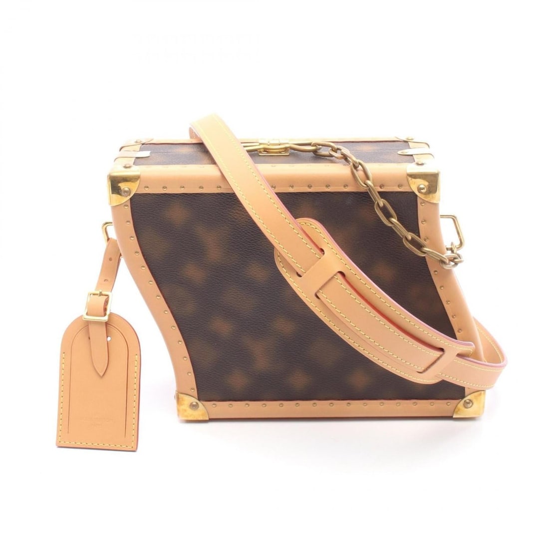 Louis Vuitton Clutch Box Wavy Mosaic Monogram Shoulder Bag Handbag Coated Canvas Leather Women's: --- Catalog ---Category: SizeSize (HxWxD): 17.5cm x 21cm x 8cm / 6.88'' x 8.26'' x 3.14''Category: DesignType: Handbag, Shoulder bagColor: Brown, MonogramGender: WomenMaterial: Monogram , Leather Cate