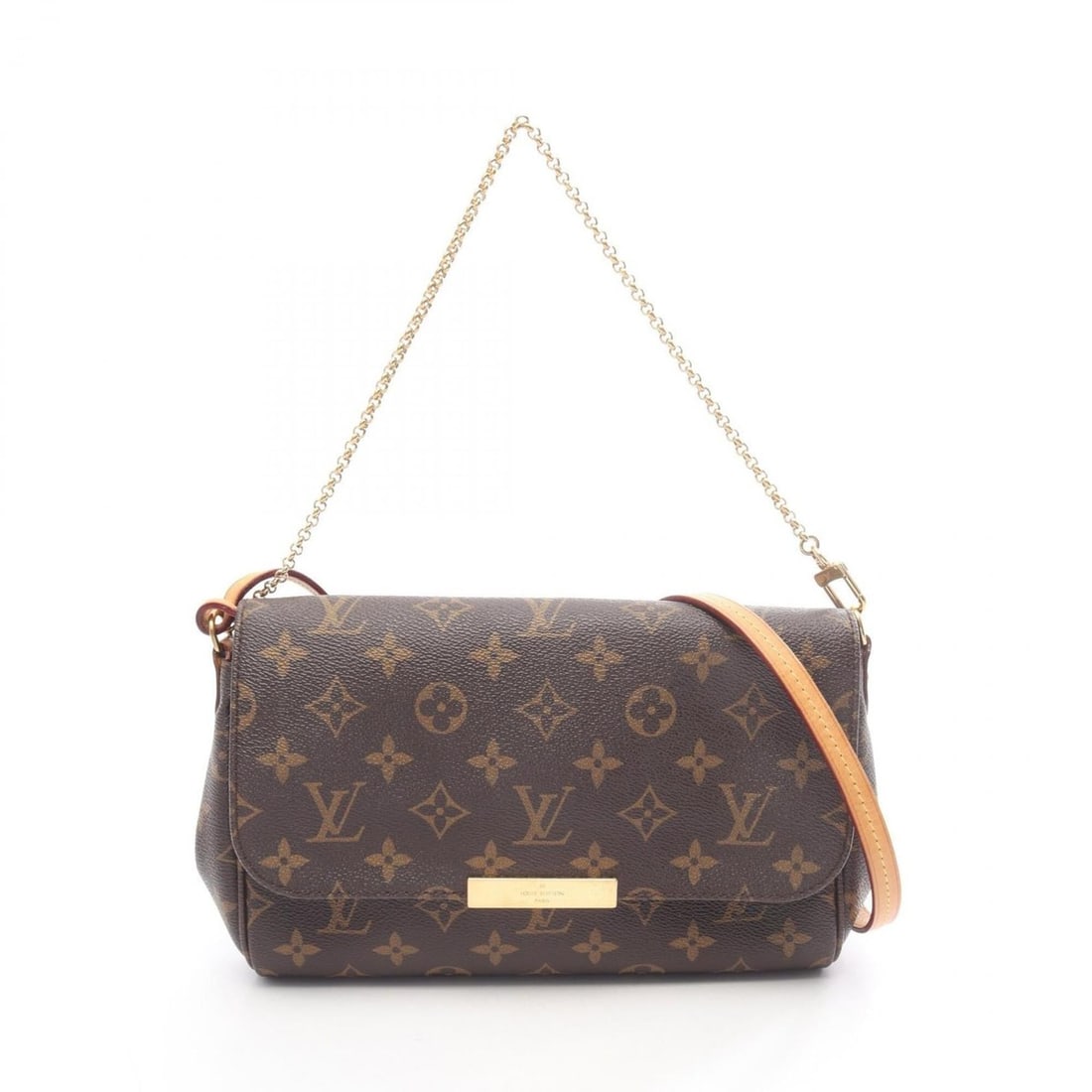 Louis Vuitton Favorite MM Monogram 2-Way Handbag, Coated Canvas and Leather, Pattern, Women's,: --- Catalog ---Category: SizeSize (HxWxD): 16.5cm x 24cm x 4cm / 6.49'' x 9.44'' x 1.57''Category: DesignType: HandbagColor: BrownGender: WomenMaterial: Monogram , Coated canvas , Leather Category: Ge