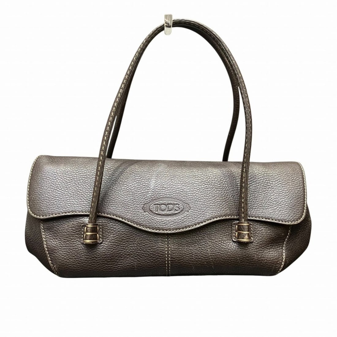 Tod's handbag, Cornish Weave leather: --- Catalog ---Category: SizeSize (HxWxD): 15cm x 37cm x 14cm / 5.9'' x 14.56'' x 5.51''Category: DesignType: HandbagColor: Dark brownGender: WomenMaterial: Leather Category: GeneralBrand: Tod's--- It