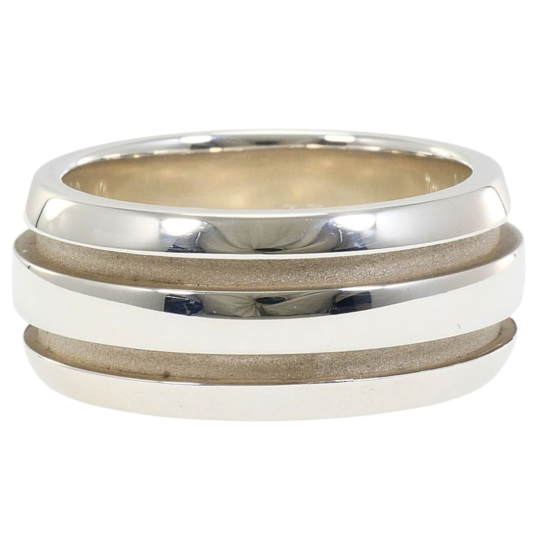 Tiffany & Co. Grooved Silver Ring, Size 1, Total Weight 10.4g, Like New Condition.: --- Catalog ---Category: SizeJP Size: 15US Size: 7.5Category: DesignType: Band ringGender: Women,MenMaterial: Silver 925Category: GeneralBrand: Tiffany--- Item List ---Section: ConditionRanking: Rank 
