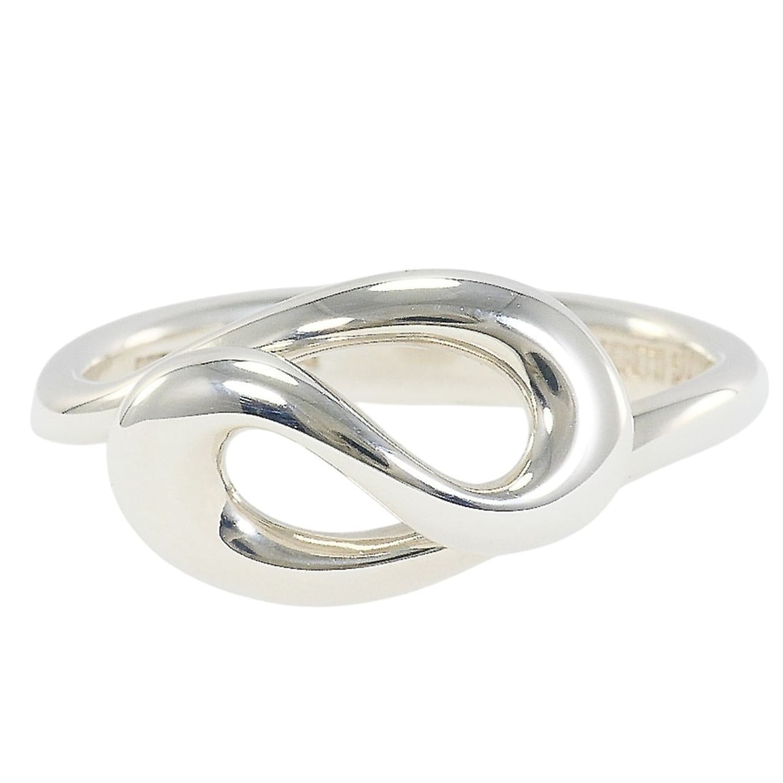 Tiffany & Co. Open Wave Silver Ring, Total Weight 2.8g, Like New Condition.: --- Catalog ---Category: SizeJP Size: 9.5US Size: 5Category: DesignType: Band ringGender: WomenMaterial: Silver 925Category: GeneralBrand: Tiffany--- Item List ---Section: ConditionRanking: Rank S Use