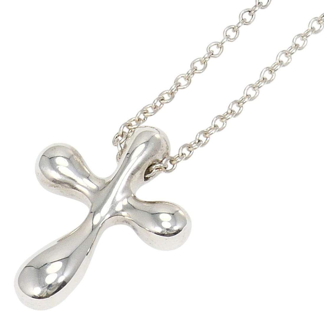 Tiffany & Co. Small Cross Silver Necklace, Total Weight 2.8g, 43cm, Like New Condition.: --- Catalog ---Category: SizePendant Size: 15mm x 12mm / 0.59'' x 0.47''Neck Circumference: 43 cm / 16.92''Category: DesignGender: WomenMaterial: Silver 925Necklace Type: NecklaceCategory: GeneralBran