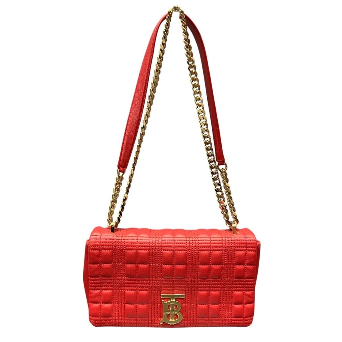Burberry Lola Bag Shoulder Lambskin: --- Catalog ---Category: SizeSize (HxWxD): 14cm x 24cm x 5cm / 5.51'' x 9.44'' x 1.96''Category: DesignType: Shoulder bagColor: Red colorGender: WomenMaterial: Leather Category: GeneralBrand: Burberry