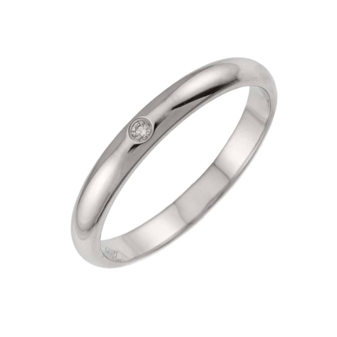 Cartier 1895 Classic #50 Ring with 1 Diamond, Platinum, 2.5mm Width.: --- Catalog ---Category: SizeUS Size: 5.5Brand Size: 50Category: DesignType: Band ringGender: WomenMaterial: Platinum 950Category: GeneralBrand: Cartier--- Item List ---Section: ConditionRanking: Rank