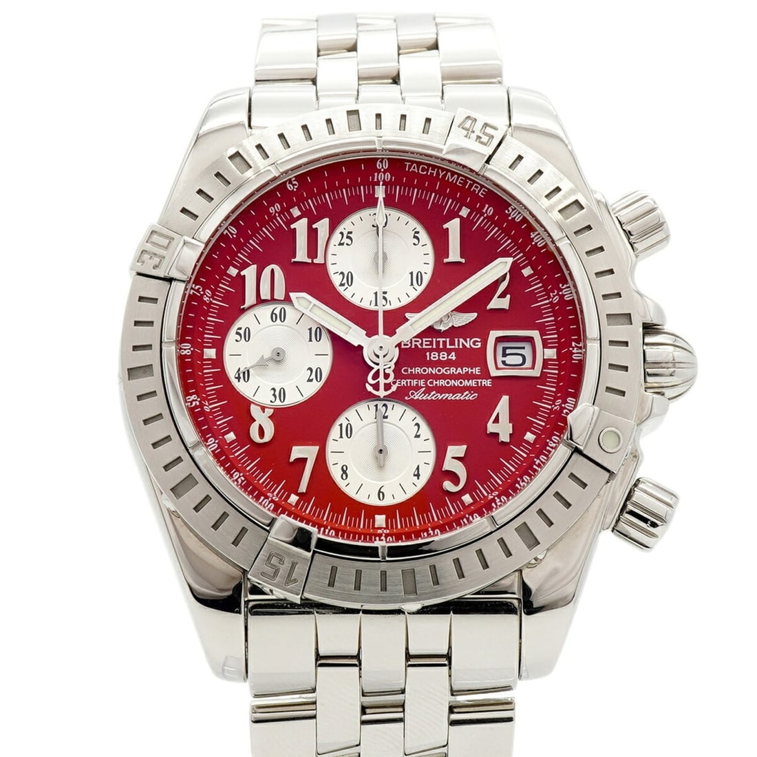 Breitling Chronomat Evolution A13356 Red Dial Men's Watch (1 of 14)