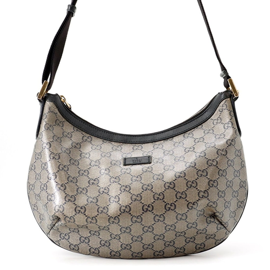 Gucci Shoulder Bag GG Crystal Leather 181092 GUCCI Handbag Black: --- Catalog ---Category: SizeSize (HxWxD): 24cm x 33cm x 3cm / 9.44'' x 12.99'' x 1.18''Category: DesignType: Shoulder bagColor: Black, Gold, GrayGender: Women,MenMaterial: PVC , Leather Category: Gen