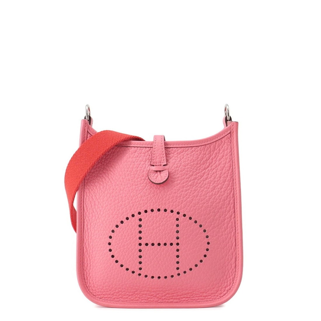 Hermes Evelyne TPM Shoulder Bag 111cm Amazon Rose Azalee Rouge Pivoine Taurillon Clemence W Stamp: --- Catalog ---Category: SizeSize (HxWxD): 19cm x 16cm x 5.5cm / 7.48'' x 6.29'' x 2.16''Category: DesignType: Shoulder bagColor: Red color, Rose azaleeGender: WomenMaterial: Taurillon clemence leathe
