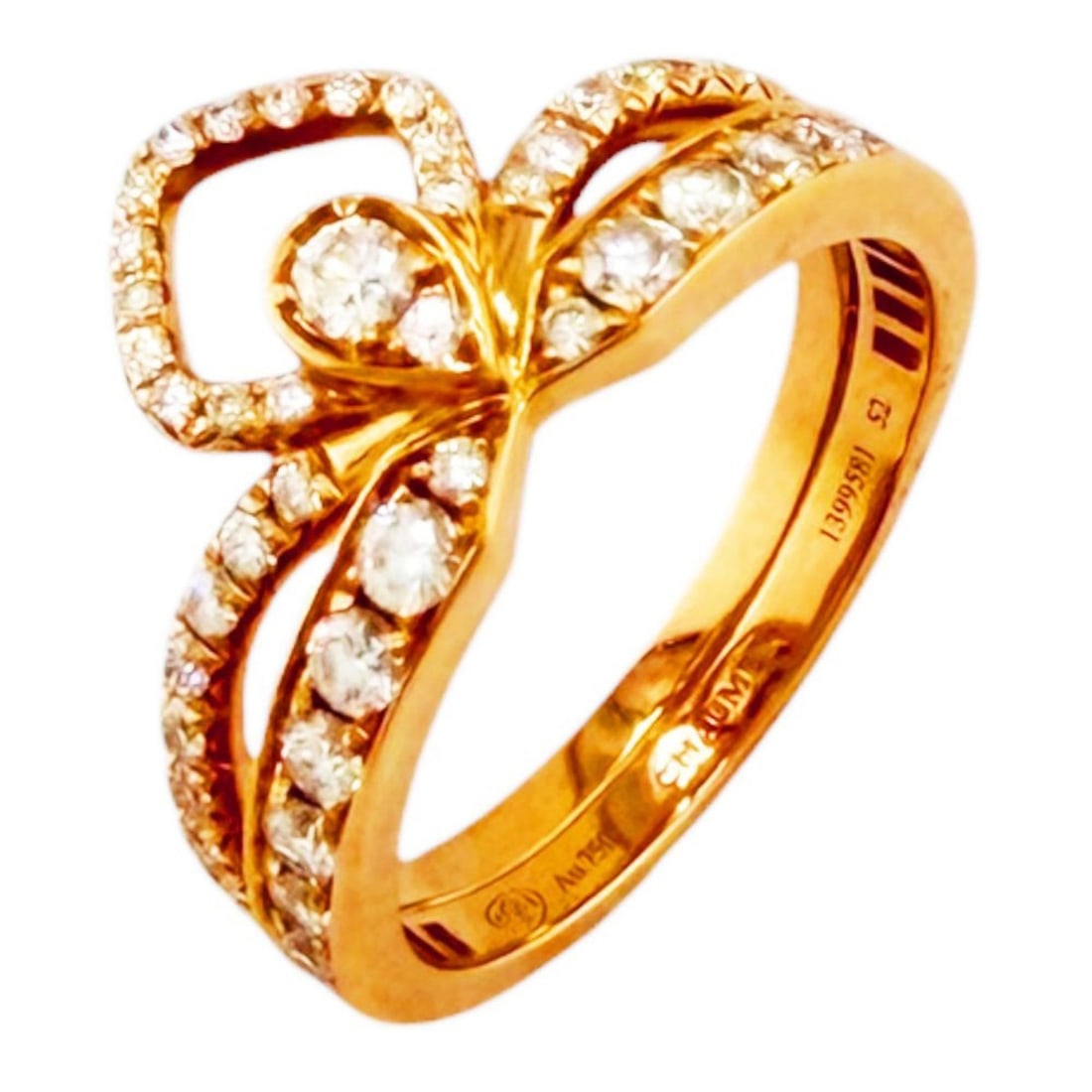 Chaumet Josephine Eclat Floral Ring, 18K Pink Gold, Diamond, Women's Ring.: --- Catalog ---Category: PackNumber in Pack: 1Category: SizeJP Size: 11.5US Size: 6Category: DesignType: Band ringColor: Pink goldGender: WomenMaterial: Pink gold (18K)Category: GeneralBrand: Chaumet-