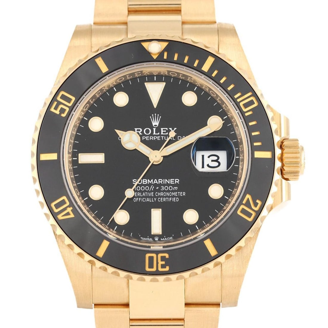 Rolex Submariner Date 126618LN YG Watch Automatic Random Number: --- Catalog ---Category: SizeWrist Size: 20.5cm / 8.07''Case Diameter: 41mm / 1.61''Category: DesignType: WristwatchGender: MenColor (Dial): BlackMaterial (Band): Yellow goldMaterial (Case): Yellow