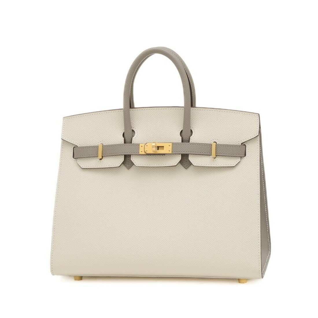 Hermes Birkin 25 Handbag Serie Epsom Cre Gris Asphalt Matte W Engraved: --- Catalog ---Category: SizeSize (HxWxD): 19cm x 25cm x 12.5cm / 7.48'' x 9.84'' x 4.92''Category: DesignType: HandbagGender: WomenMaterial: Epsom leather Hardware Color: Matte goldCategory: GeneralB