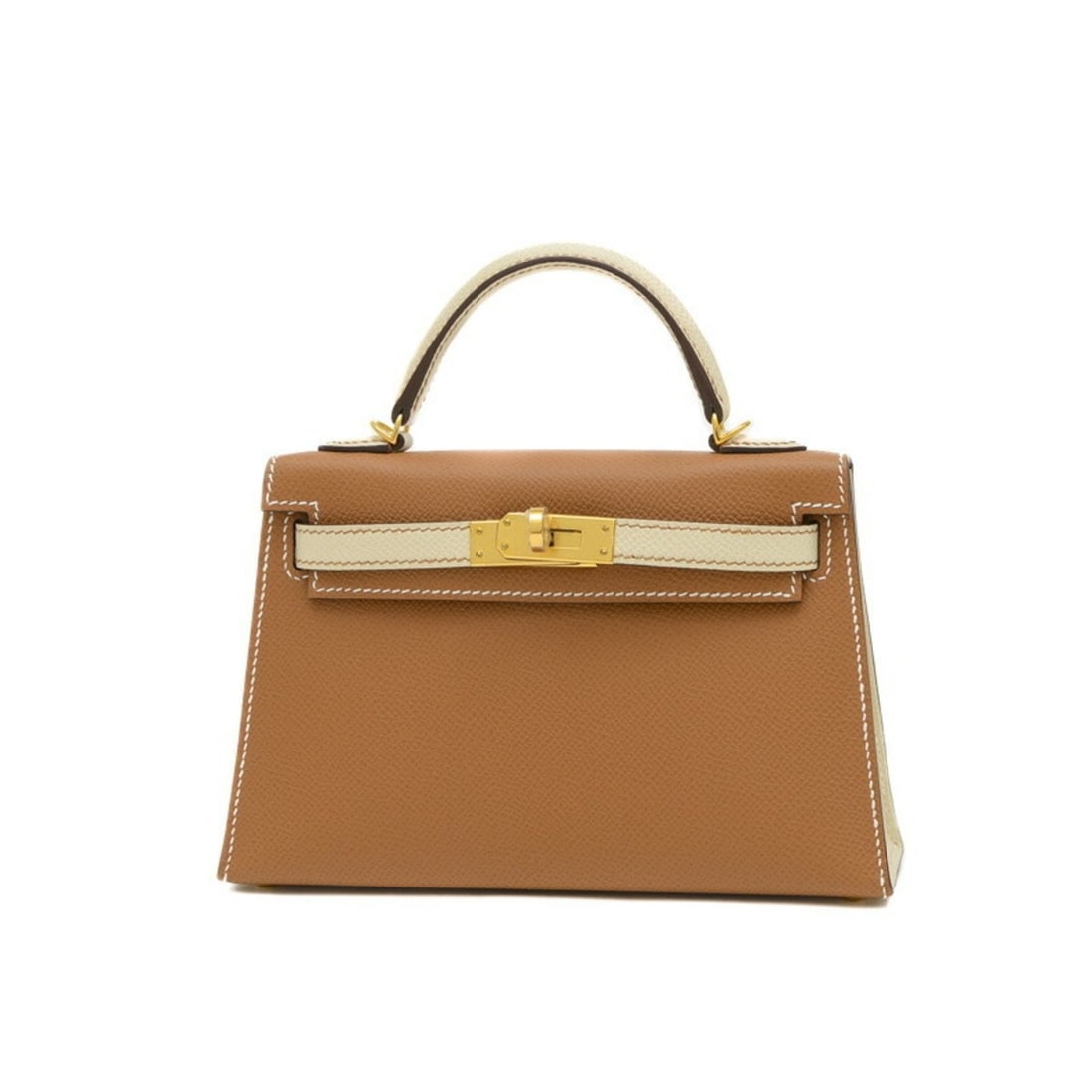 Hermes Kelly Do 2 Handbag Personal Gold Crepe B Stamp: --- Catalog ---Category: SizeWeight: 220g / 7.76oz.Size (HxWxD): 12cm x 19cm x 5.5cm / 4.72'' x 7.48'' x 2.16''Strap Length: 90cm / 35.43''Category: DesignType: Handbag, Shoulder bagColor: