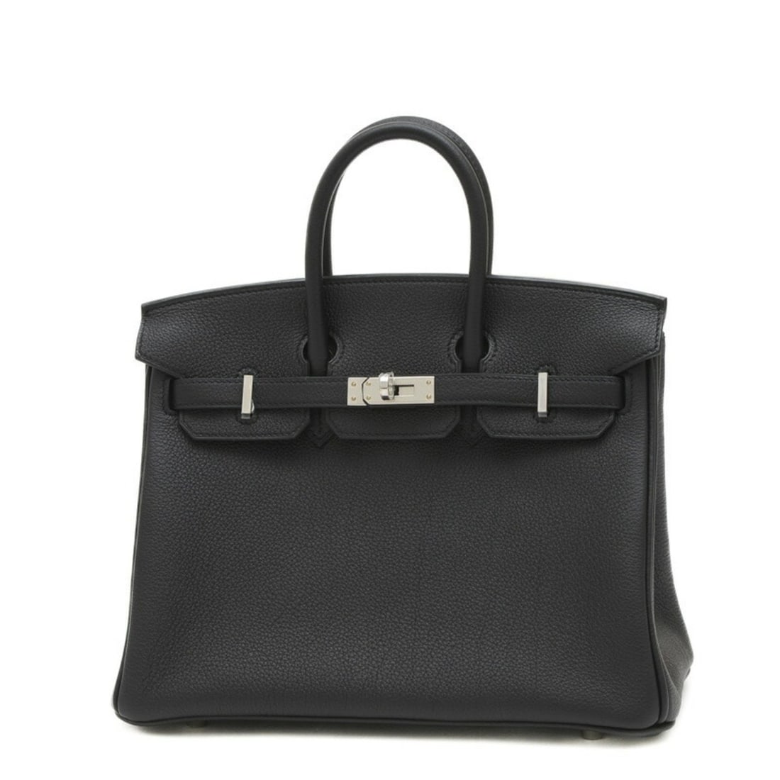 Hermes Birkin 25 Handbag Togo Black W Engraved: --- Catalog ---Category: SizeSize (HxWxD): 20cm x 25cm x 13cm / 7.87'' x 9.84'' x 5.11''Category: DesignType: HandbagColor: BlackGender: WomenMaterial: Togo leather Hardware Color: SilverCategory: