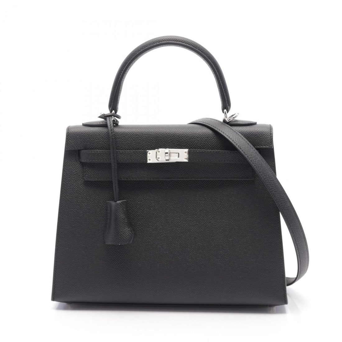 Hermes HERMES Kelly 25 Handbag Bag Epsom Leather Women's Black: --- Catalog ---Category: SizeSize (HxWxD): 19cm x 24.5cm x 9.5cm / 7.48'' x 9.64'' x 3.74''Category: DesignType: HandbagColor: BlackGender: WomenMaterial: Epsom leather Category: GeneralBrand: Hermes-