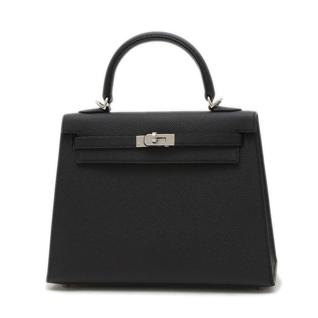 Hermes Kelly 25 Outer Stitched Handbag Epson Black W Stamp: --- Catalog ---Category: SizeSize (HxWxD): 19cm x 25cm x 13cm / 7.48'' x 9.84'' x 5.11''Category: DesignType: HandbagColor: BlackGender: WomenMaterial: Epsom leather Hardware Color: SilverCategory: Ge