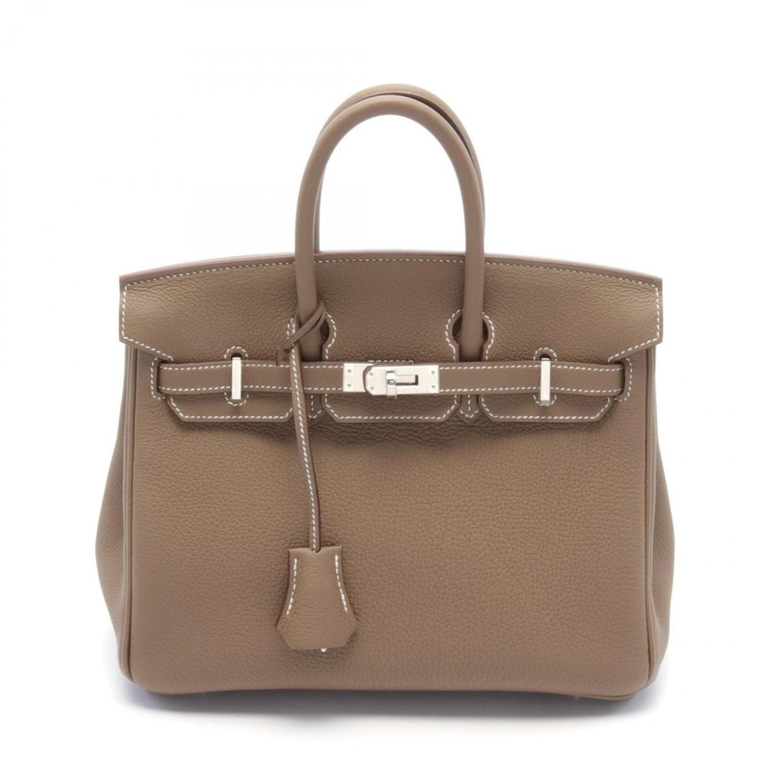 Hermes HERMES Birkin 25 Handbag Bag Togo Women's Brown W Engraved S Hardware: --- Catalog ---Category: SizeSize (HxWxD): 20cm x 25cm x 13cm / 7.87'' x 9.84'' x 5.11''Category: DesignType: HandbagColor: Brown, Etoupe grayGender: WomenMaterial: Togo leather Hardware Color: Silver