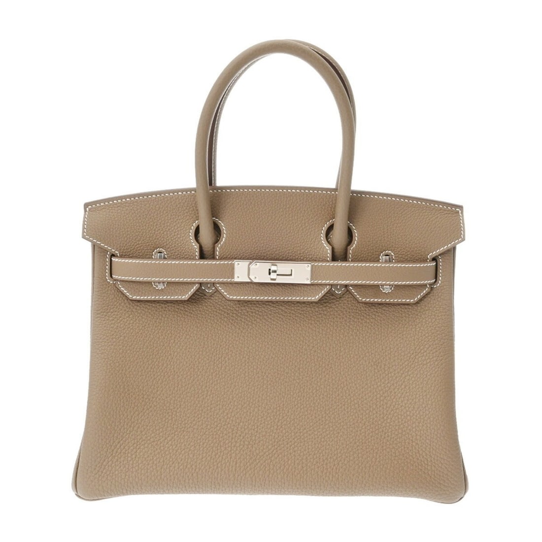 HERMES Hermes Birkin 30 Etoupe W Engraved (around 2024) Women's Togo Handbag: --- Catalog ---Category: SizeSize (HxWxD): 30cm x 22cm x 16cm / 11.81'' x 8.66'' x 6.29''Category: DesignType: HandbagColor: Etoupe grayGender: WomenClosure: Turn lockMaterial: Togo leather Category: 