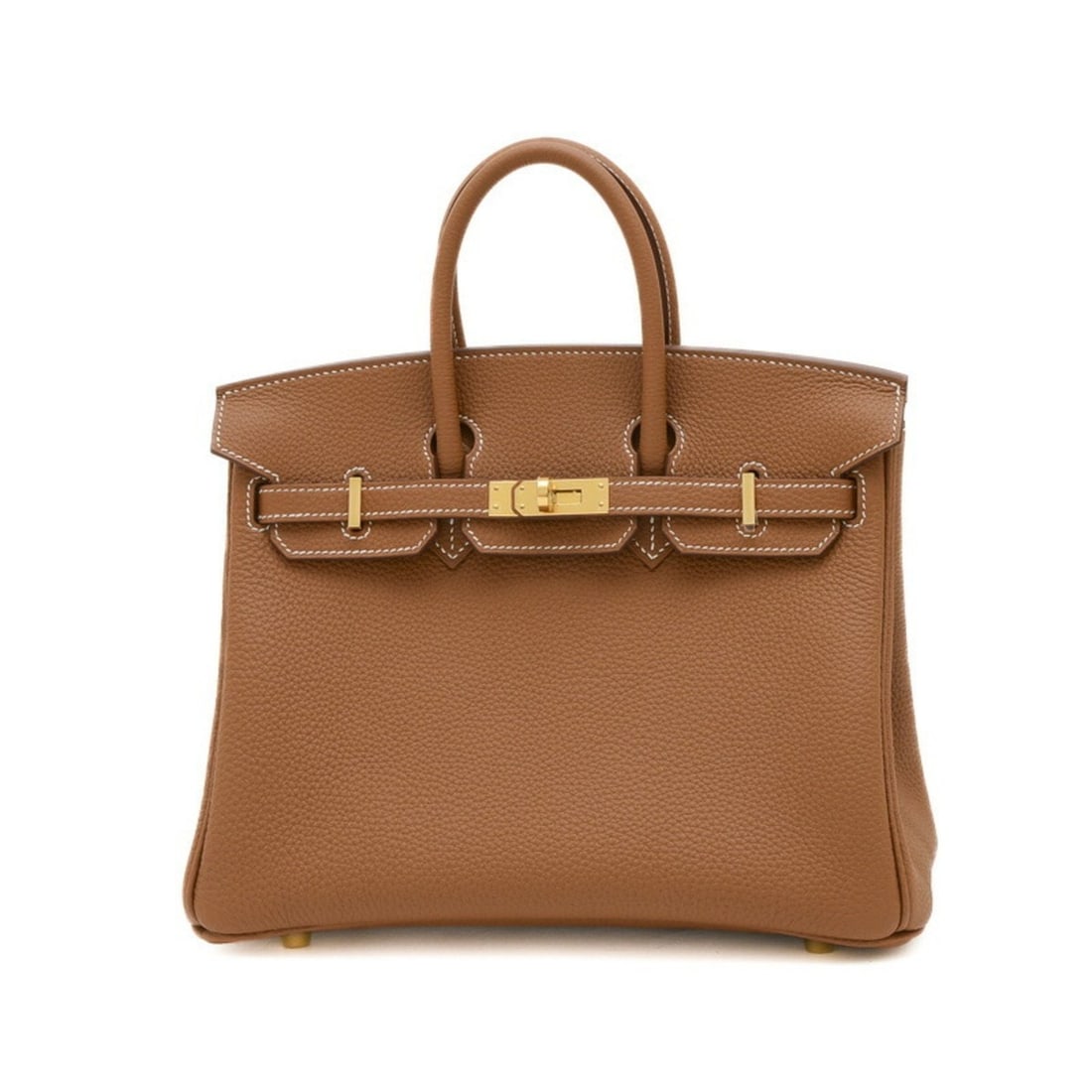 Hermes Birkin 25 Handbag Togo Gold W Engraved: --- Catalog ---Category: SizeSize (HxWxD): 20cm x 25cm x 12cm / 7.87'' x 9.84'' x 4.72''Category: DesignType: HandbagColor: GoldGender: WomenMaterial: Togo leather Hardware Color: GoldCategory: Genera