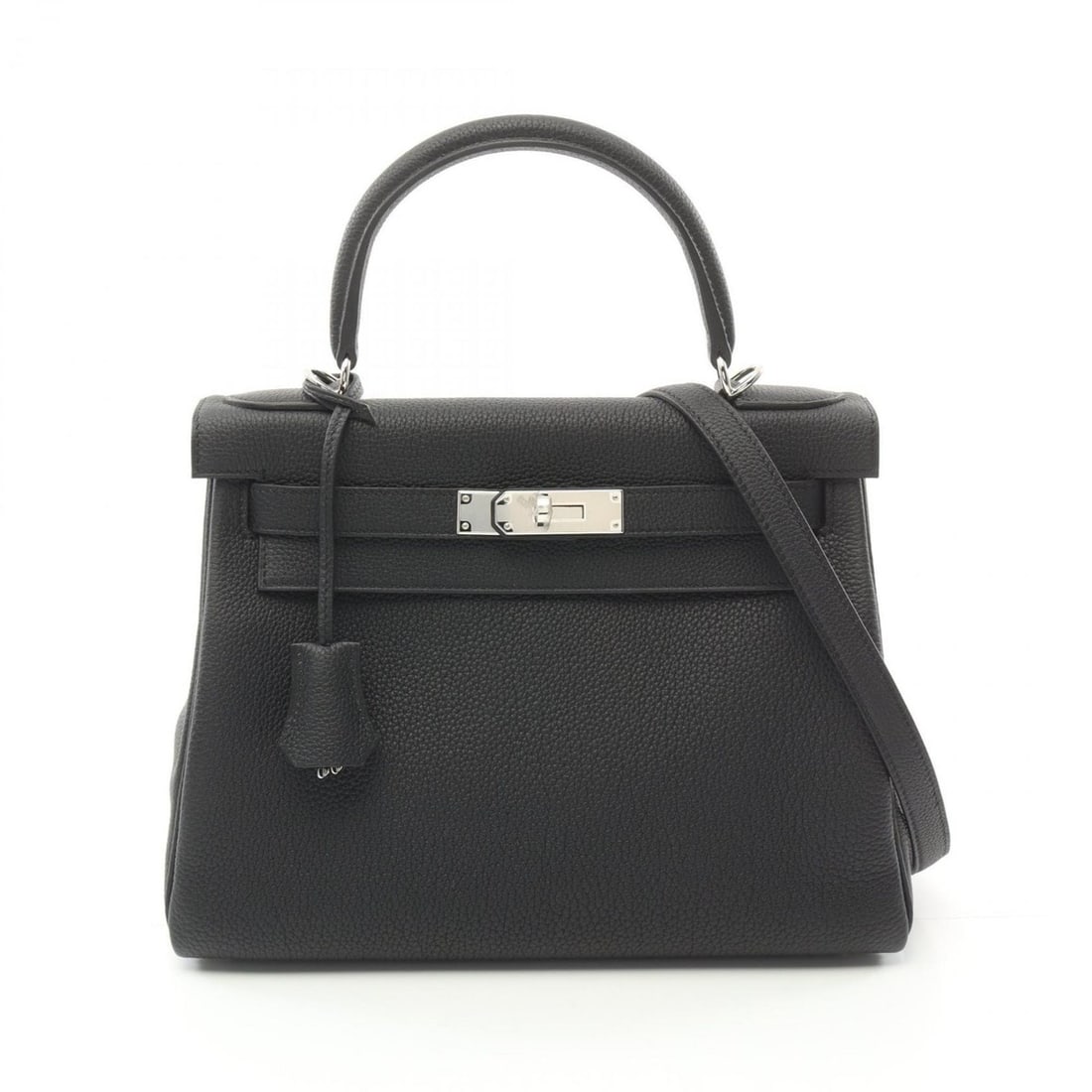 Hermes Kelly 28 Handbag Togo Women's Black: --- Catalog ---Category: SizeSize (HxWxD): 21cm x 28cm x 11cm / 8.26'' x 11.02'' x 4.33''Category: DesignType: HandbagColor: BlackGender: WomenMaterial: Togo leather Hardware Color: SilverCategory: Ge
