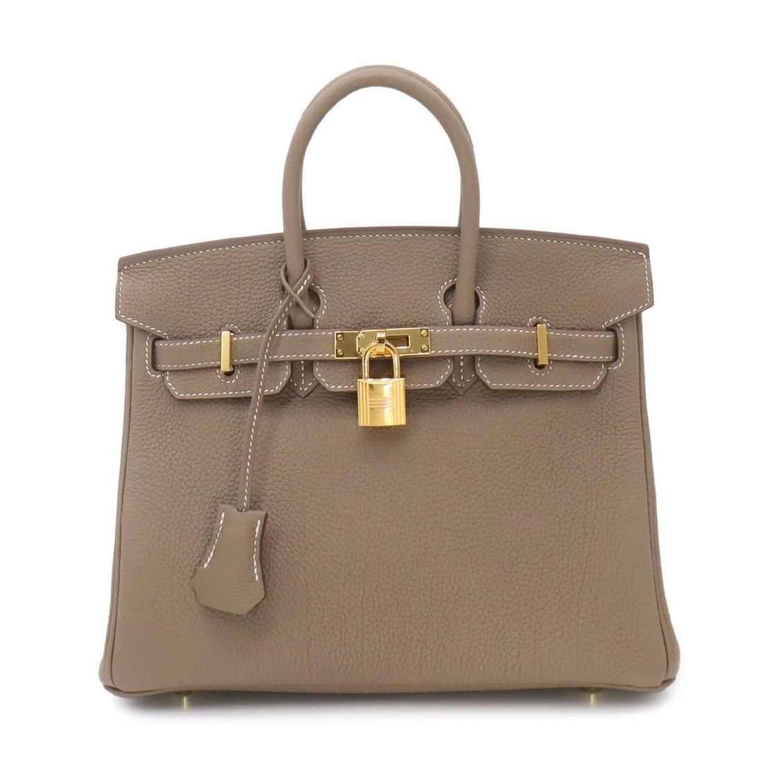Hermes Birkin 25 handbag Togo Etoupe Y stamp Gold hardware: --- Catalog ---Category: SizeSize (HxWxD): 20cm x 25cm x 13cm / 7.87'' x 9.84'' x 5.11''Category: DesignType: HandbagColor: Etoupe grayGender: WomenMaterial: Togo leather Category: GeneralBrand: Herme