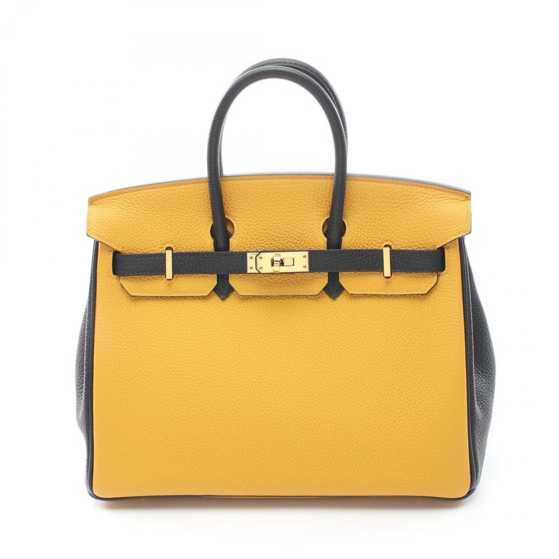 Hermes HERMES Birkin 25 Handbag Bag Togo Women's Black: --- Catalog ---Category: SizeSize (HxWxD): 20cm x 25cm x 13cm / 7.87'' x 9.84'' x 5.11''Category: DesignType: HandbagColor: Black, Jaune, YellowGender: WomenMaterial: Togo leather Hardware Color: Gold