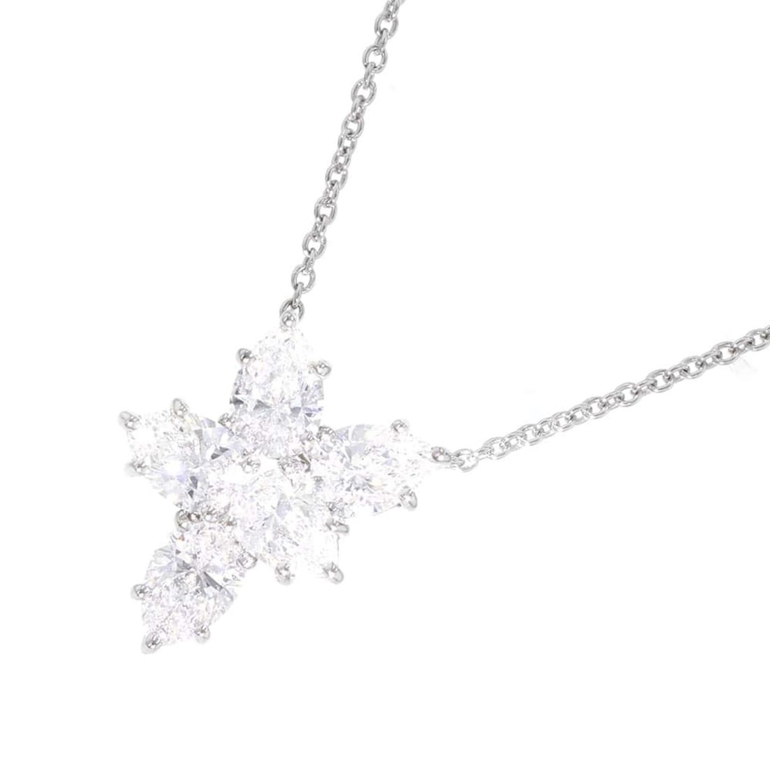 Harry Winston Necklace Cluster Pendant Large Diamond Total 1.90ct Pt950 Platinum PEDPCLWC: --- Catalog ---Category: SizePendant Size: 16.3mm x 12.1mm / 0.64'' x 0.47''Neck Circumference: 42 cm / 16.53''Category: DesignGender: WomenMaterial: Platinum 950Pendant Type: PendantNecklace Type: Ne