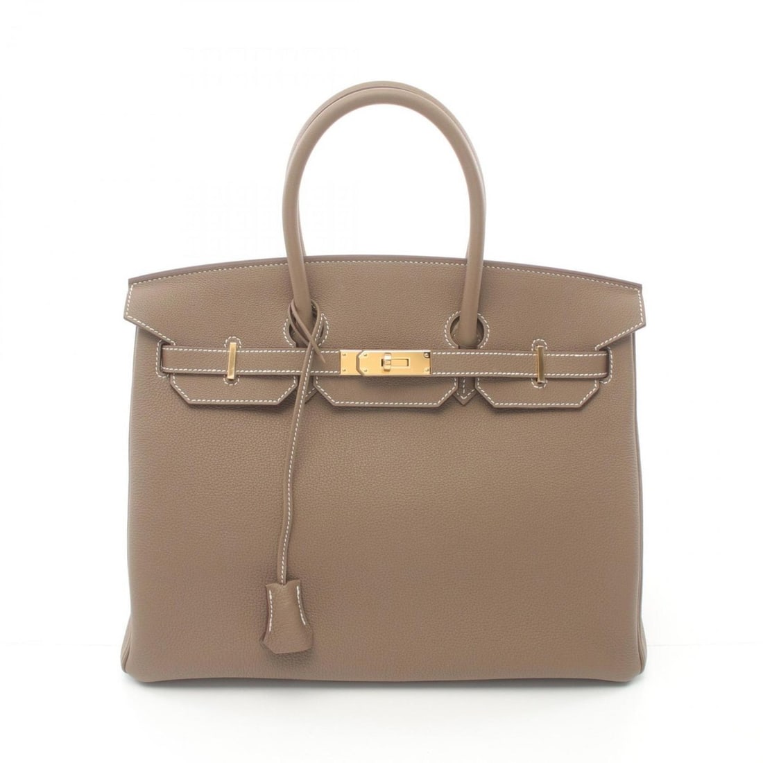 Hermes HERMES Birkin 35 Handbag Bag Togo Women's Brown: --- Catalog ---Category: SizeSize (HxWxD): 28cm x 35cm x 18cm / 11.02'' x 13.77'' x 7.08''Handle Length: 35cm / 13.77''Category: DesignType: HandbagColor: Brown, Etoupe grayGender: WomenMaterial: Togo