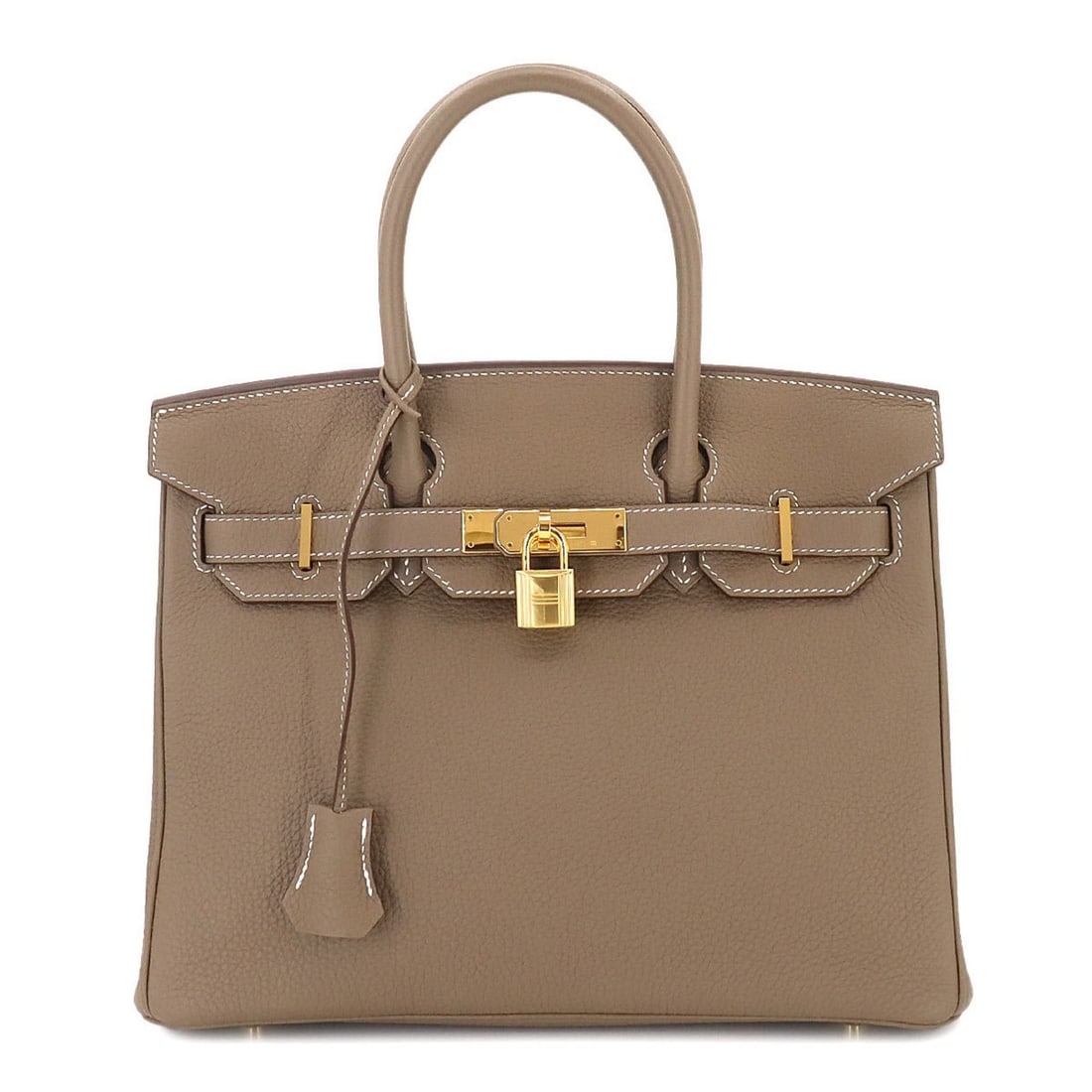 Hermes Birkin 30 Handbag Togo Etoupe Z Stamp Gold Hardware: --- Catalog ---Category: SizeSize (HxWxD): 25cm x 30cm x 15.5cm / 9.84'' x 11.81'' x 6.1''Category: DesignType: HandbagColor: Etoupe grayGender: WomenMaterial: Togo leather Category: GeneralBrand: