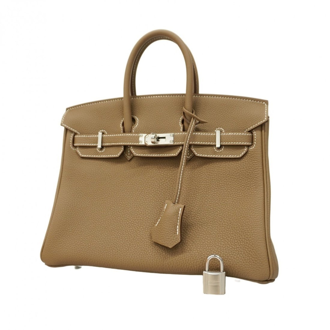 Hermes handbag Birkin 25 Togo Etoupe B engraved ladies: --- Catalog ---Category: SizeSize (HxWxD): 19cm x 25cm x 13cm / 7.48'' x 9.84'' x 5.11''Category: DesignType: HandbagColor: Etoupe grayGender: WomenMaterial: Togo leather Hardware Color: