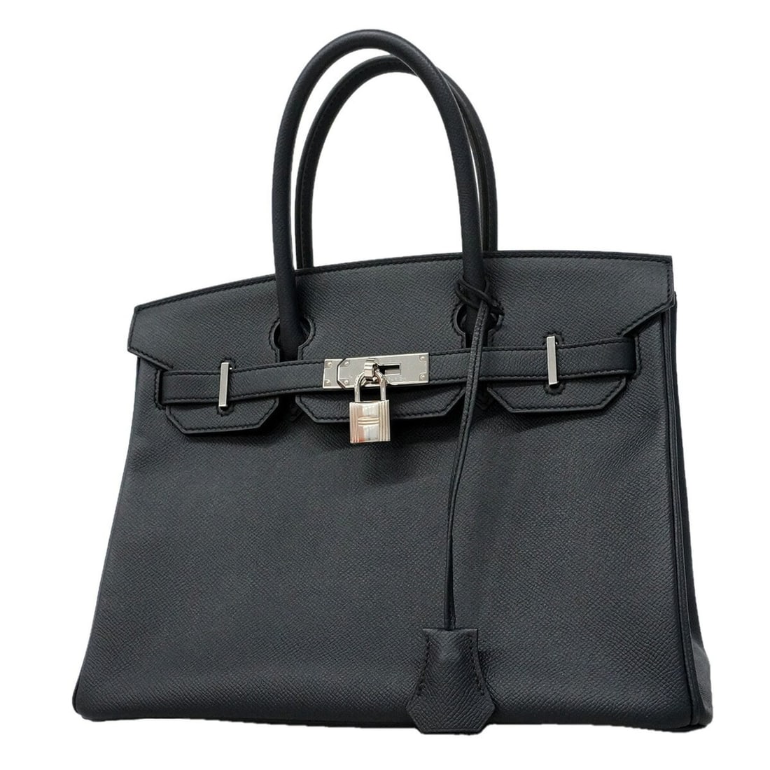 Hermes Birkin 30 Handbag, Veau Epsom Leather, Blue Nuit, C Stamp, Women's, OP022482: --- Catalog ---Category: SizeSize (HxWxD): 21cm x 30cm x 16cm / 8.26'' x 11.81'' x 6.29''Category: DesignType: HandbagColor: Blue nuitGender: WomenMaterial: Leather Hardware Color: SilverLeather/Fur T
