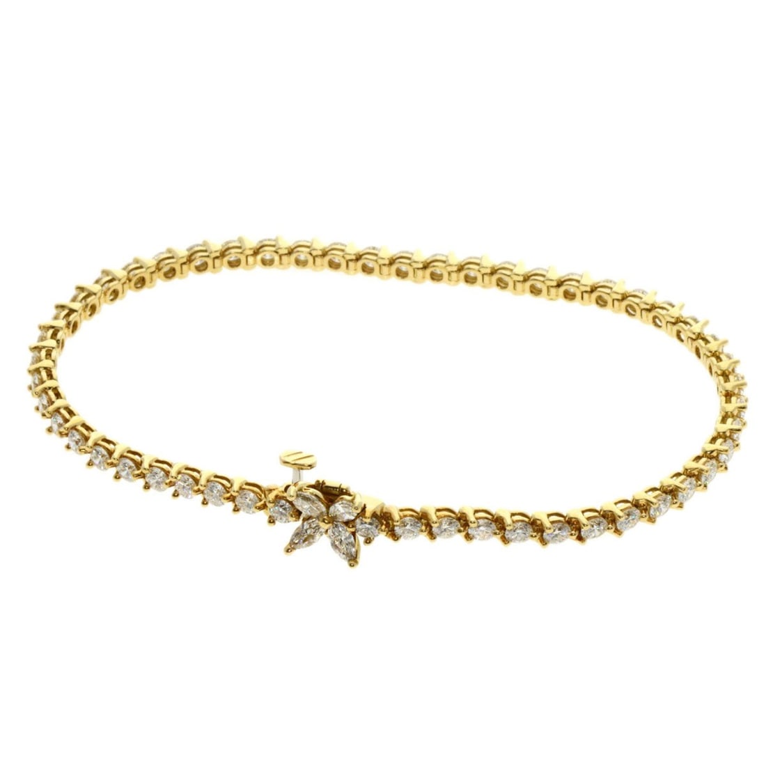 Tiffany Victoria Diamond Bracelet, 18K Yellow Gold, Women's, TIFFANY&Co.: --- Catalog ---Category: SizeLength: 16.5cm / 6.49''Category: DesignType: Charm braceletStone: DiamondGender: WomenMaterial: Yellow gold (18K)Category: GeneralBrand: Tiffany--- Item List ---Section: C