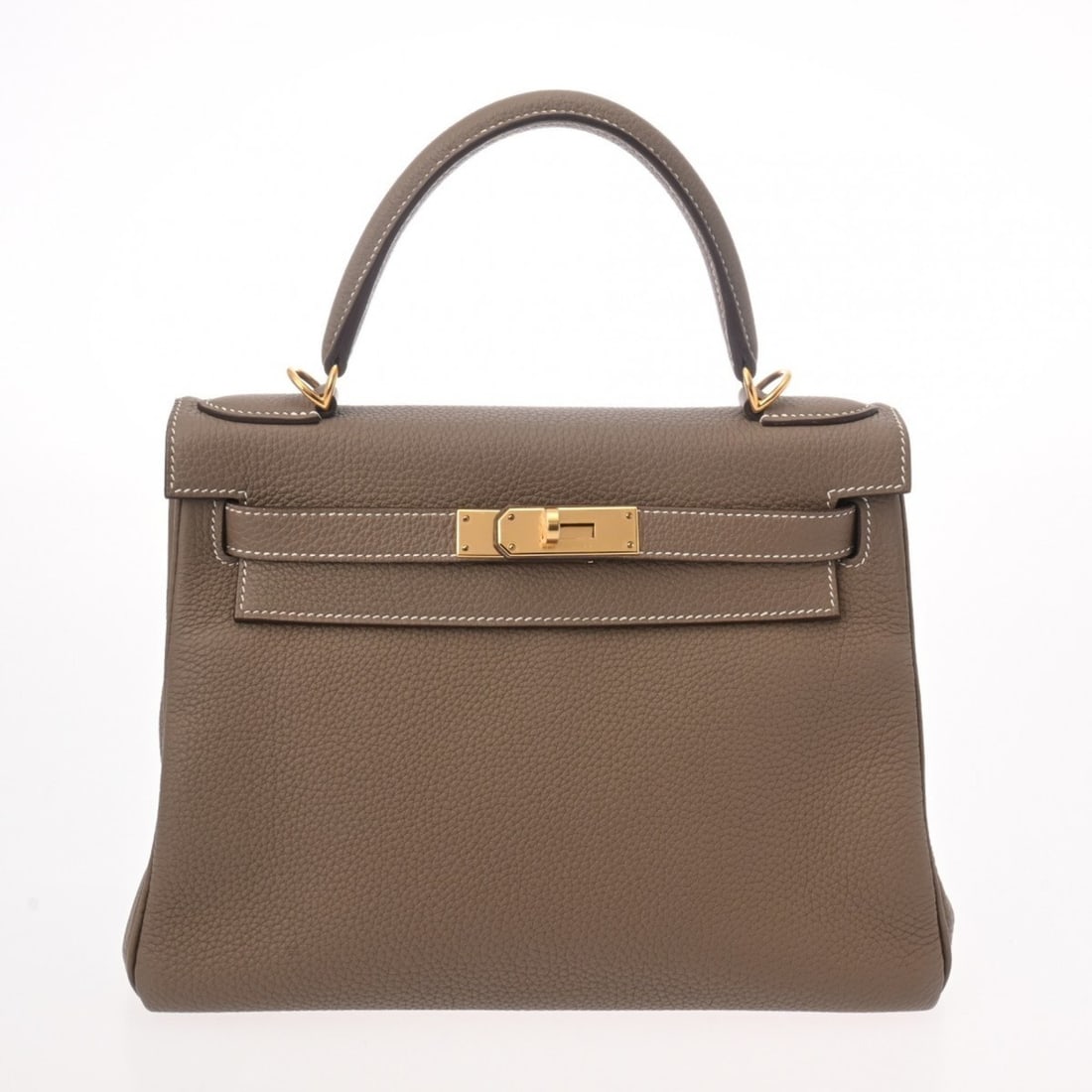 HERMES Kelly 28 Inner Stitching Etoupe Z Stamp (around 2021) Women's Togo Handbag: --- Catalog ---Category: SizeSize (HxWxD): 22cm x 28cm x 11cm / 8.66'' x 11.02'' x 4.33''Category: DesignType: HandbagColor: Etoupe grayGender: WomenMaterial: Togo leather Hardware Color: GoldCategory