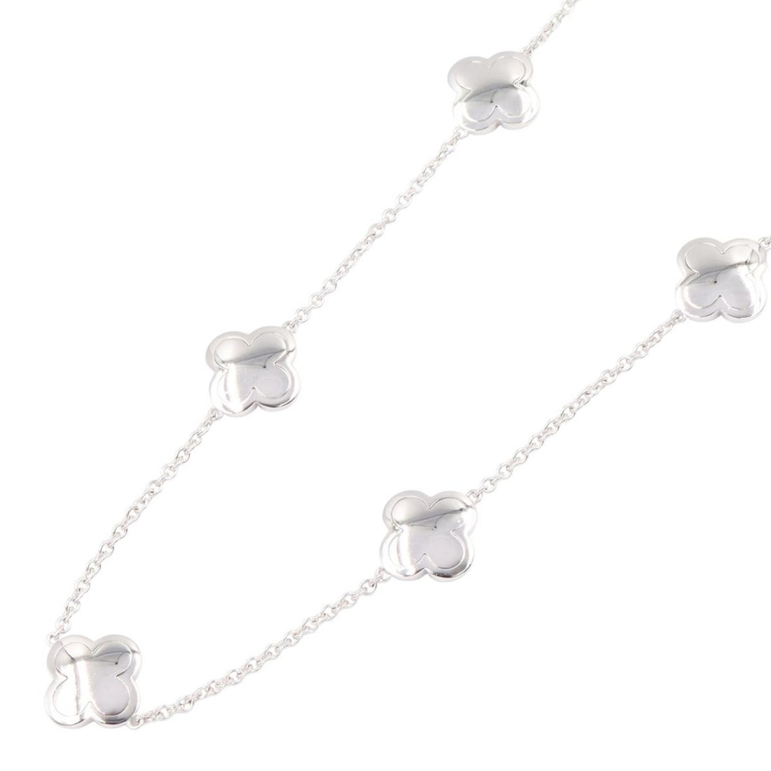 Van Cleef & Arpels Pure Alhambra 14 Motif Necklace, 18K White Gold (WG), Women's, Silver Tone: --- Catalog ---Category: SizePendant Size: 16mm x 16mm / 0.62'' x 0.62''Neck Circumference: 80 cm / 31.49''Category: DesignColor: SilverGender: WomenMaterial: White gold (18K)Necklace Type: NecklaceCa