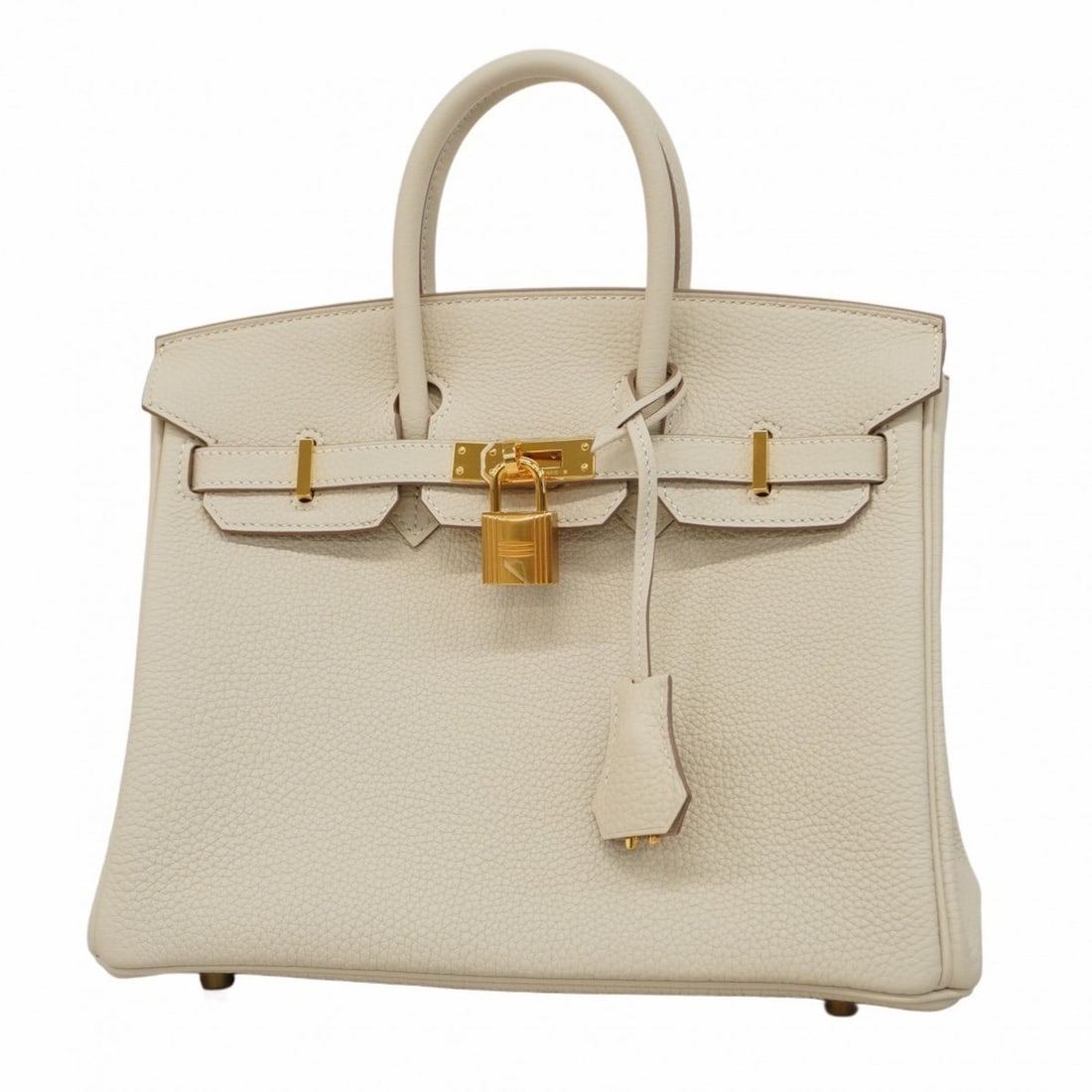 Hermes handbag Birkin 25 Togo Cre U engraved ladies: --- Catalog ---Category: SizeSize (HxWxD): 20cm x 25cm x 13cm / 7.87'' x 9.84'' x 5.11''Category: DesignType: HandbagGender: WomenMaterial: Togo leather Hardware Color: GoldCategory: GeneralBrand: Her