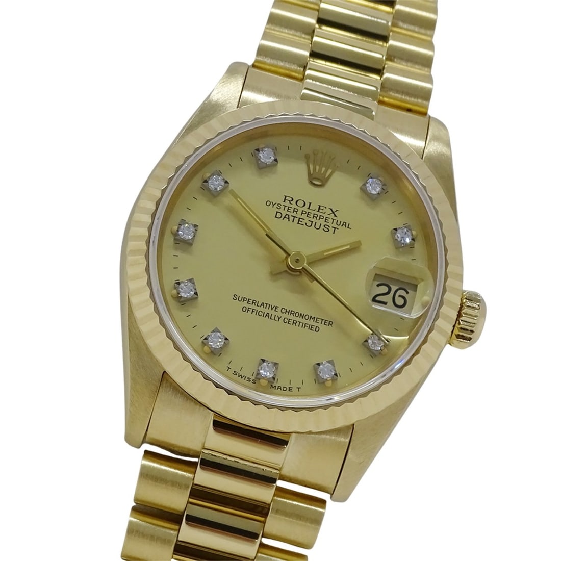 Rolex Datejust 68278G 86 Series Watch, Boys' Brand, 10 Diamonds, Automatic, 18K 750YG Gold, Polished (1 of 15)