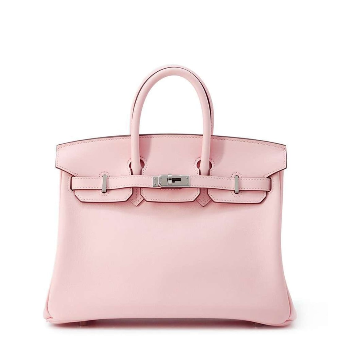 Hermes Birkin 25 Rose Sakura Swift C Stamp HERMES Handbag: --- Catalog ---Category: SizeWeight: 580g / 1.27lb.Size (HxWxD): 21cm x 25cm x 13cm / 8.26'' x 9.84'' x 5.11''Category: DesignType: HandbagColor: Rose sakuraGender: WomenClosure: FlapMaterial: Swift