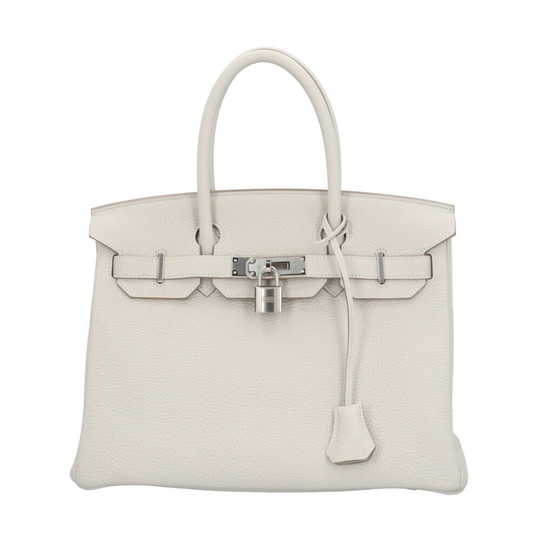 Hermes Birkin 30 Handbag Leather White Women's HERMES: --- Catalog ---Category: SizeSize (HxWxD): 21cm x 30cm x 15.5cm / 8.26'' x 11.81'' x 6.1''Category: DesignType: HandbagColor: WhiteGender: WomenMaterial: Leather Category: GeneralBrand: Hermes---
