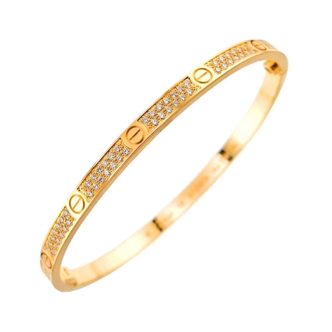 Cartier Love Bracelet Small SM #16 Pave Diamond K18 YG 750 Bangle (1 of 11)