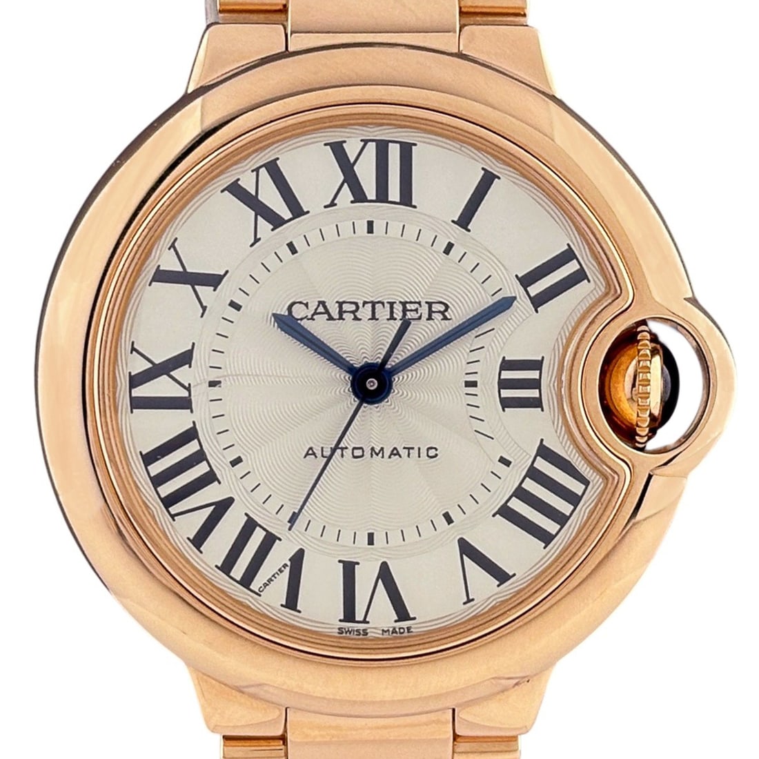 Cartier Ballon Bleu Rose Gold W6920096 Automatic Watch, Silver, Ladies' (1 of 10)