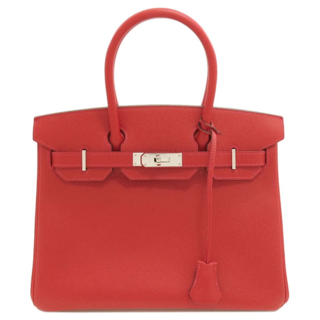Hermes Birkin 30 Silver Hardware Handbag Epsom Leather Women's HERMES: --- Catalog ---Category: SizeSize (HxWxD): 22cm x 30cm x 16cm / 8.66'' x 11.81'' x 6.29''Category: DesignType: HandbagColor: Red colorGender: WomenMaterial: Epsom leather Category: GeneralBrand: