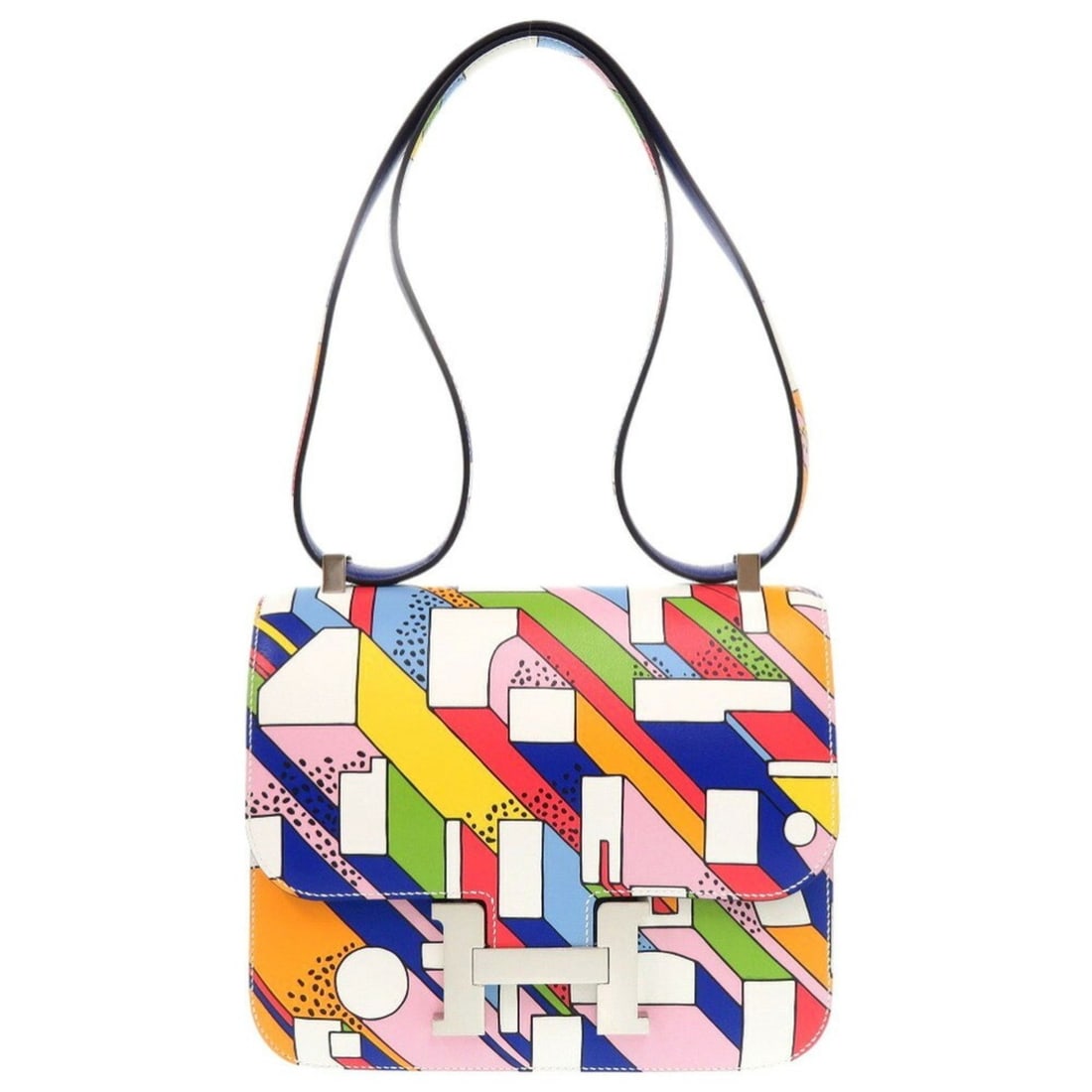 Hermes Constance 24 On a Summer Day Veau Swift Multicolor A Stamp (2017 Model) Shoulder Bag 1784: --- Catalog ---Category: SizeSize (HxWxD): 19cm x 24cm x 7cm / 7.48'' x 9.44'' x 2.75''Category: DesignType: Shoulder bagColor: Multi-colorGender: WomenMaterial: Swift leather Category: GeneralBrand: