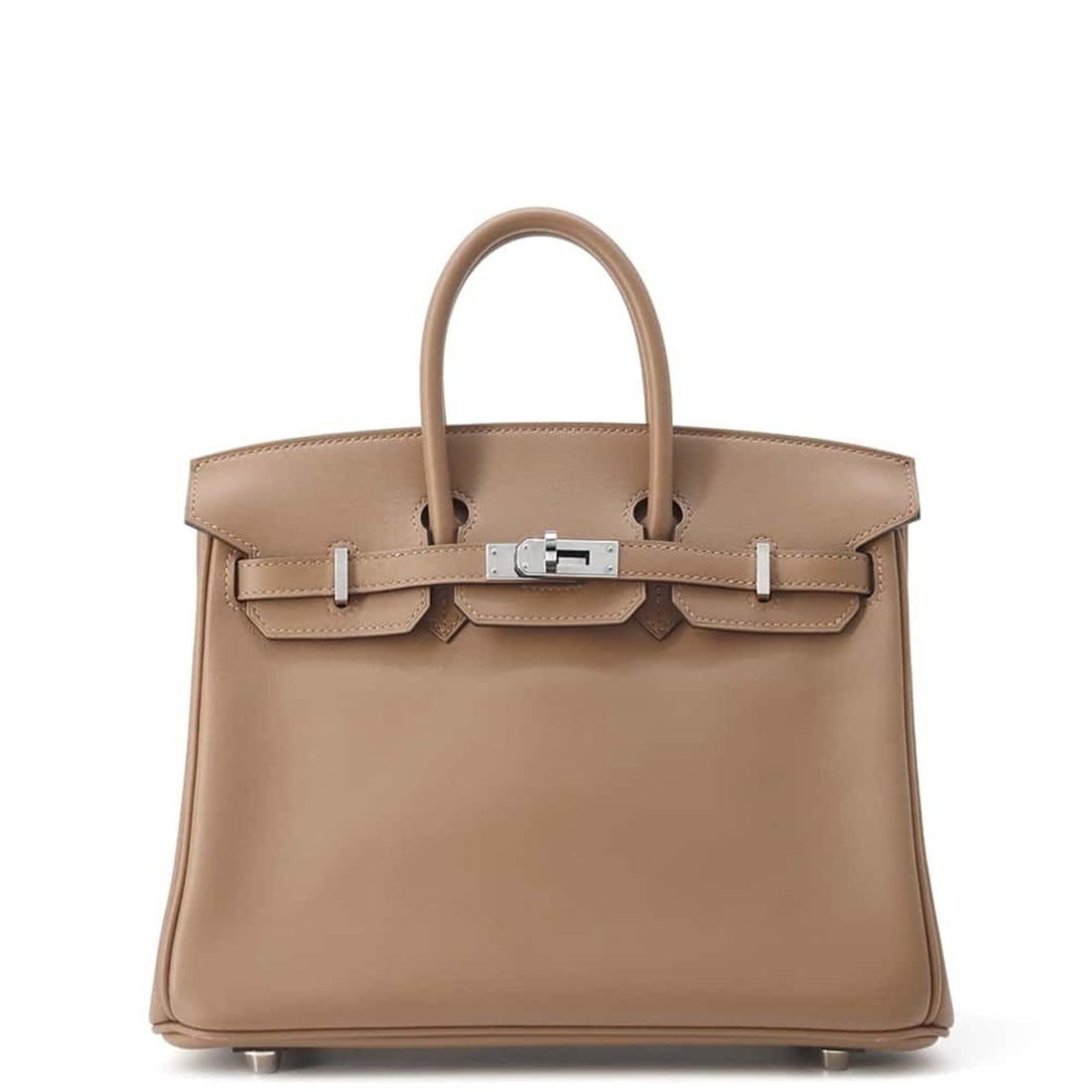Hermes Birkin 25 Beige Deweymar Swift Y Stamp HERMES Handbag: --- Catalog ---Category: SizeWeight: 600g / 1.32lb.Size (HxWxD): 21cm x 25cm x 13cm / 8.26'' x 9.84'' x 5.11''Category: DesignType: HandbagColor: BeigeGender: WomenClosure: FlapMaterial: Swift