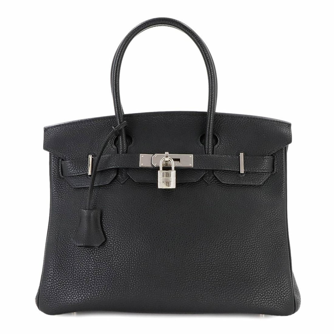 Hermes Birkin 30 Handbag Togo Black J Stamp Silver Hardware: --- Catalog ---Category: SizeSize (HxWxD): 23cm x 30cm x 15cm / 9.05'' x 11.81'' x 5.9''Category: DesignType: HandbagColor: BlackGender: Women,MenMaterial: Togo leather Category: GeneralBrand: Hermes-