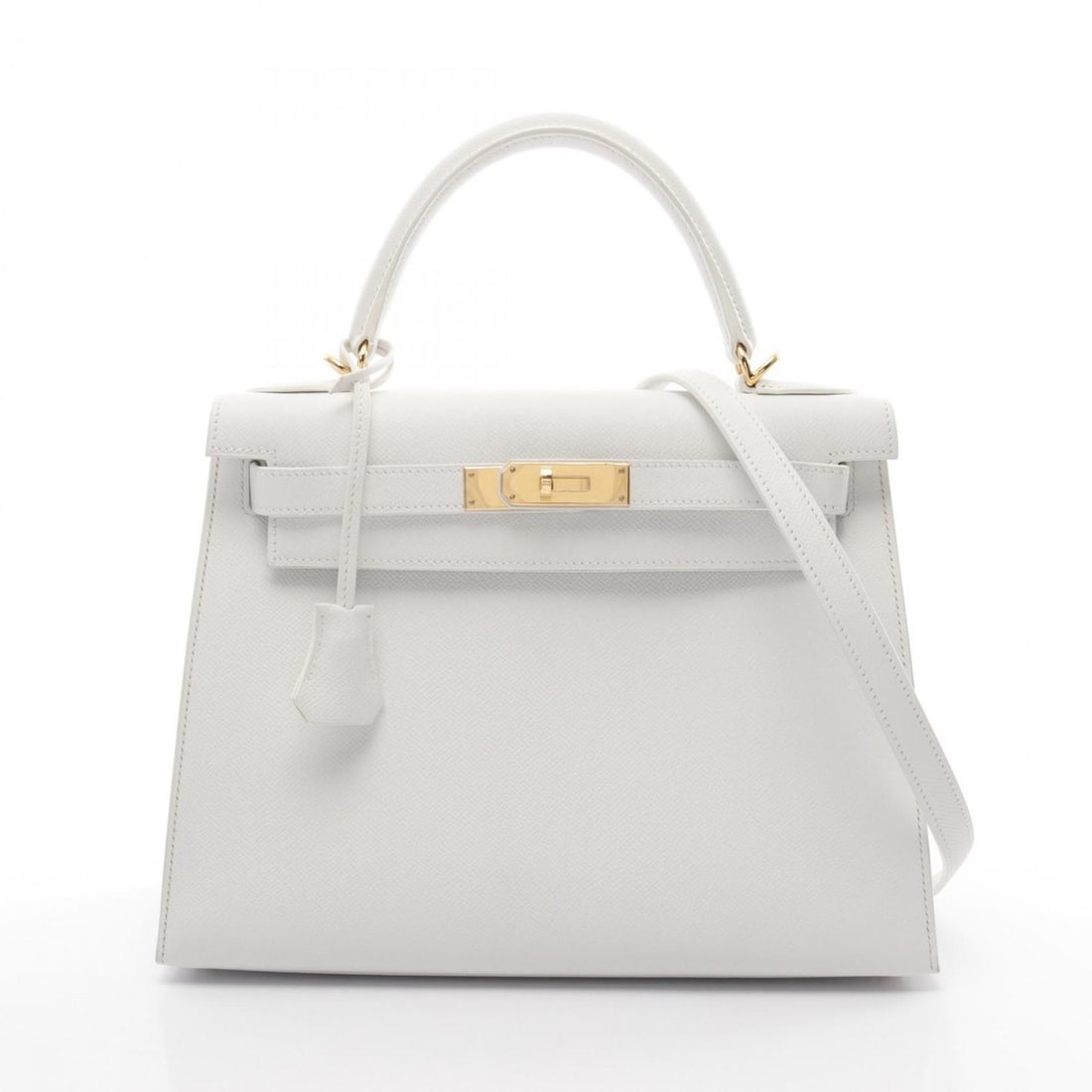 Hermes HERMES Kelly 28 Handbag Bag Epsom Leather Women's White: --- Catalog ---Category: SizeSize (HxWxD): 21cm x 28cm x 11cm / 8.26'' x 11.02'' x 4.33''Category: DesignType: HandbagColor: WhiteGender: WomenMaterial: Epsom leather Hardware Color: GoldCategory: Gen