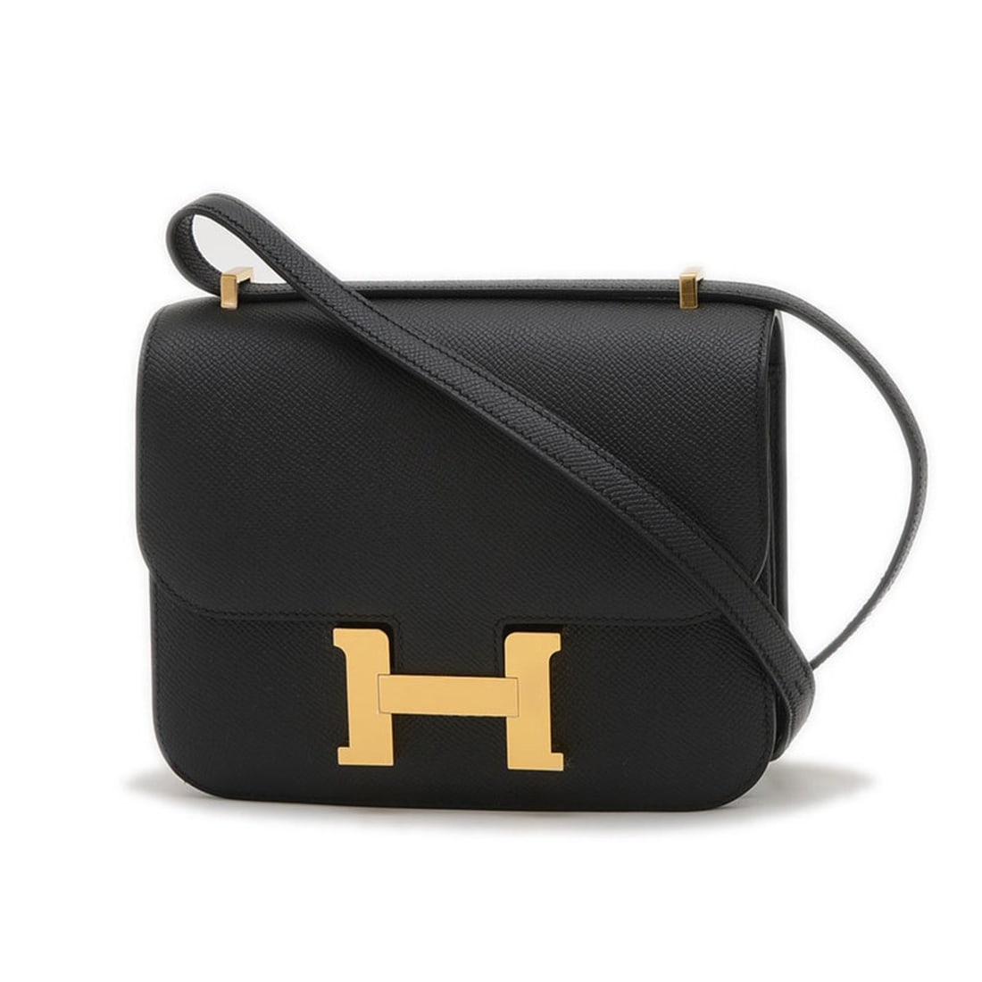 Hermes Constance 18 Miroir Shoulder Bag Epson Black W Engraved: --- Catalog ---Category: SizeSize (HxWxD): 14.5cm x 18cm x 5cm / 5.7'' x 7.08'' x 1.96''Category: DesignType: Shoulder bagColor: BlackGender: Women,MenMaterial: Epsom leather Hardware Color: GoldCateg