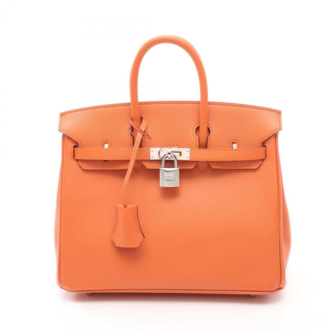 Hermes HERMES Birkin 25 Handbag Bag Leather Epsom Women's Orange: --- Catalog ---Category: SizeSize (HxWxD): 20cm x 25cm x 13cm / 7.87'' x 9.84'' x 5.11''Category: DesignType: HandbagColor: Mango, OrangeGender: WomenMaterial: Leather Hardware Color: SilverLeather/Fu