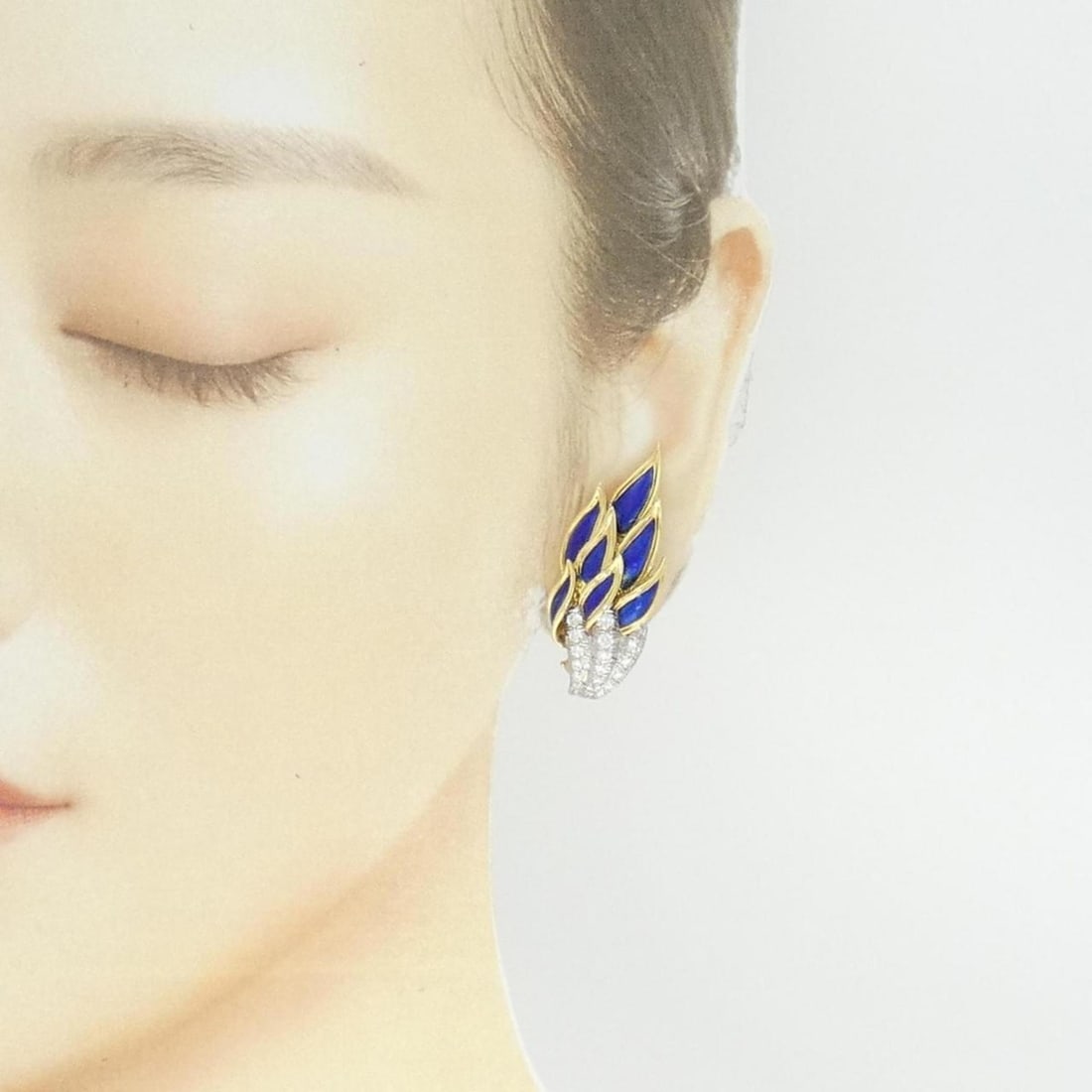 Tiffany enamel earrings - 4