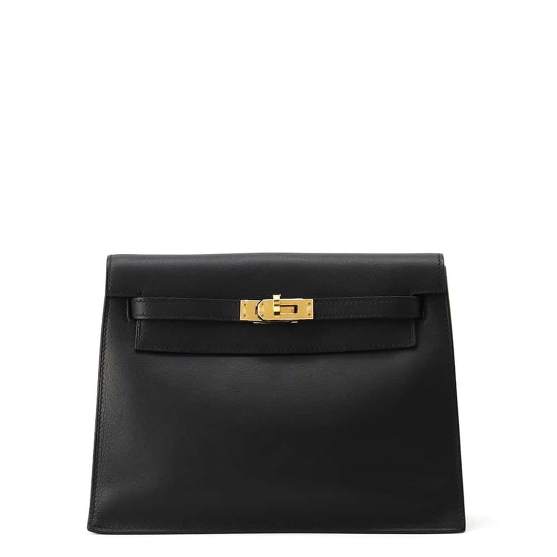 Hermes Shoulder Bag Kelly Dance 2 Black Swift D Stamp Clutch: --- Catalog ---Category: SizeSize (HxWxD): 17cm x 22cm x 7.5cm / 6.69'' x 8.66'' x 2.95''Category: DesignType: Clutch bag, Shoulder bagColor: BlackGender: WomenMaterial: Swift leather Hardware Color: 
